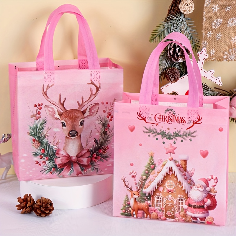 Elk Bugle Call - 4/8 Buah Tas Tote Natal Merah