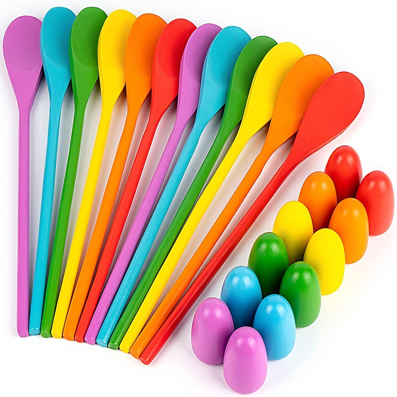 Outdoor Hunting Games For Kids - 6 buah sendok telur balap kayu