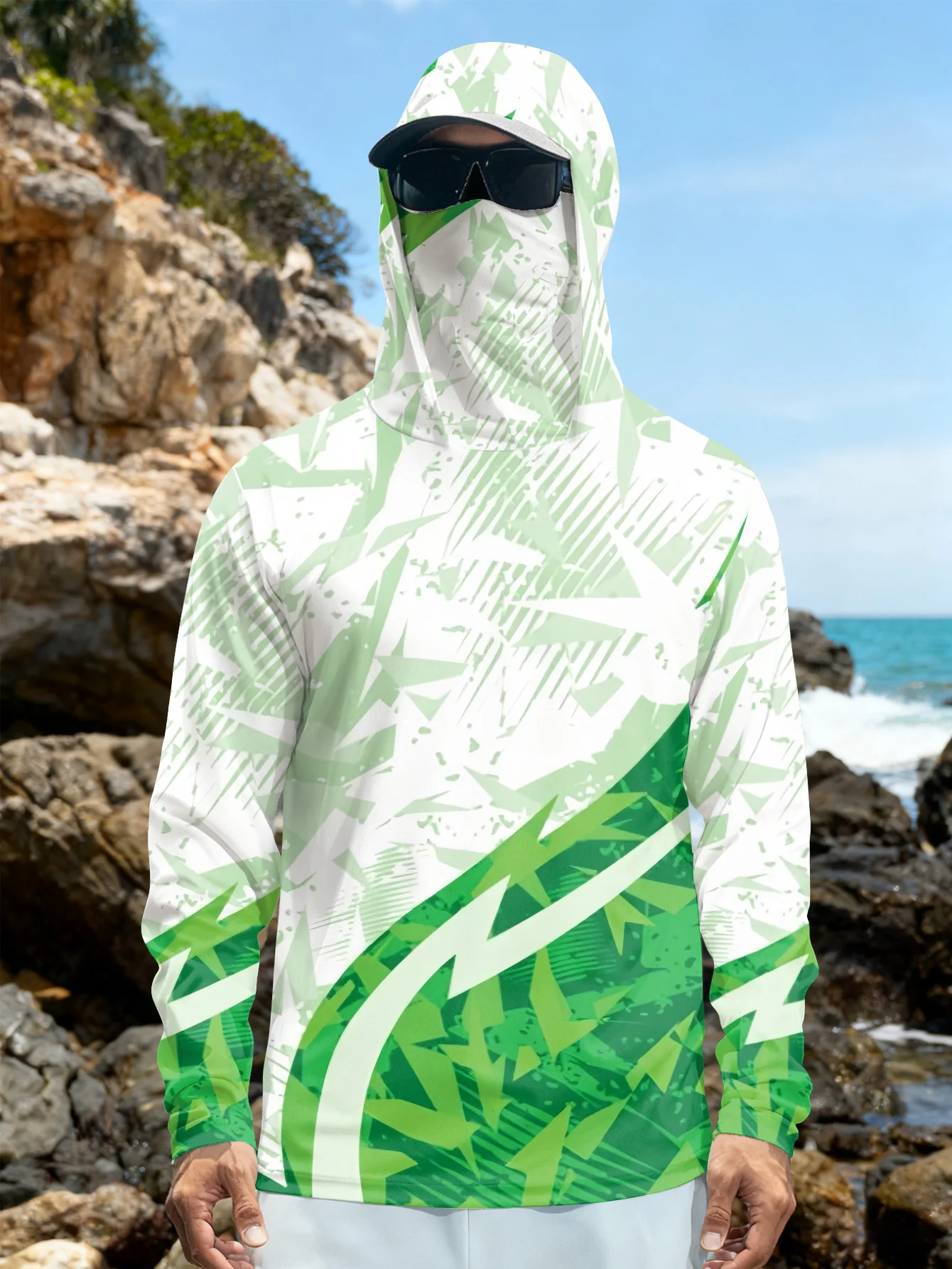 Kemeja Pancing Pria dengan Tud - Outdoor Hunting Prints ulasan dan harga