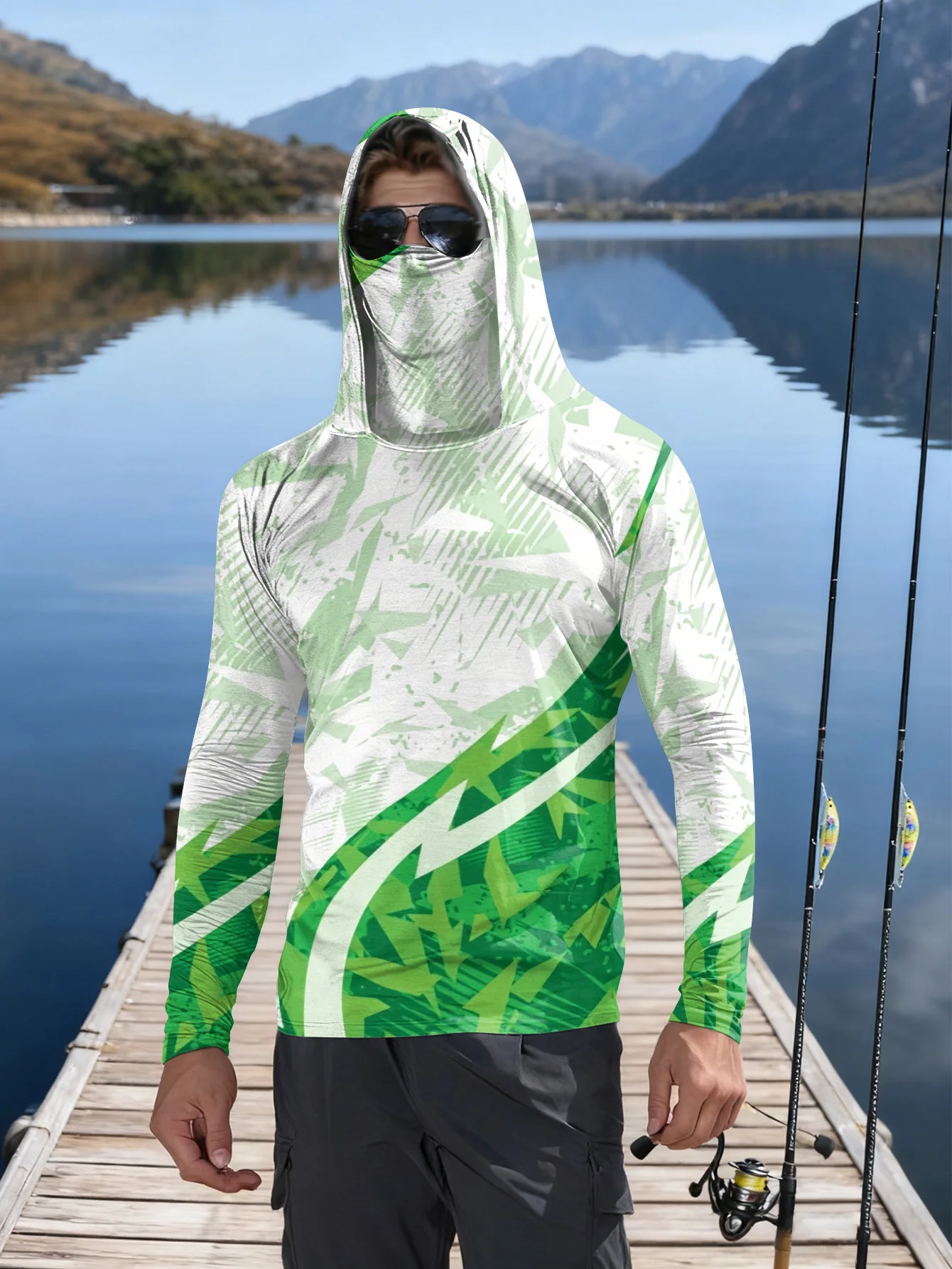 Kemeja Pancing Pria dengan Tud - Outdoor Hunting Prints ulasan dan harga